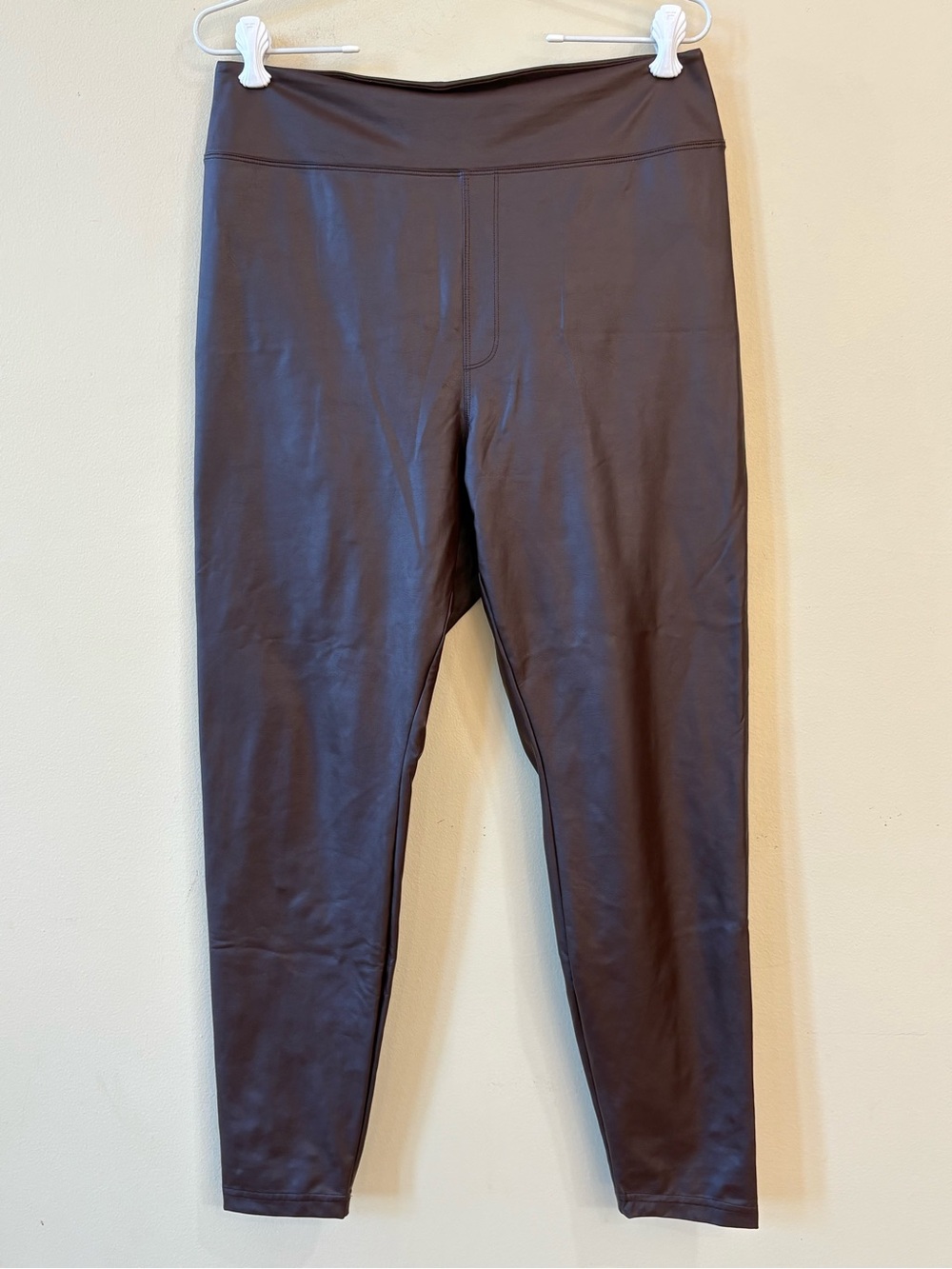 Aerie Brown Faux Leather High Rise Leggings Short Inseam